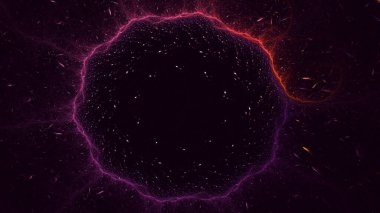 3B soyut renkli fraktal ışık arkaplanı oluşturma