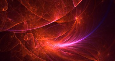 3B soyut renkli fraktal ışık arkaplanı oluşturma