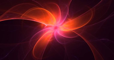 3B soyut renkli fraktal ışık arkaplanı oluşturma