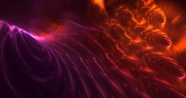 3B soyut renkli fraktal ışık arkaplanı oluşturma