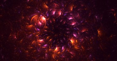 3D görüntüleme teknolojisi soyut fraktal arkaplan