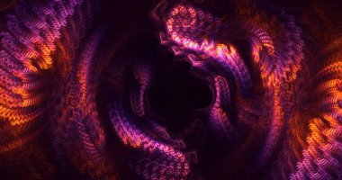 3D görüntüleme teknolojisi soyut fraktal arkaplan