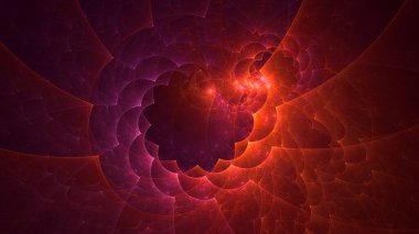 Soyut çok renkli fraktal ışık arkaplanı 3B görüntüleme