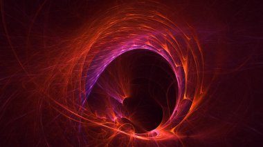 Soyut çok renkli fraktal ışık arkaplanı 3B görüntüleme