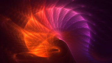 Soyut çok renkli fraktal ışık arkaplanı 3B görüntüleme