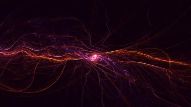 Soyut çok renkli fraktal ışık arkaplanı 3B görüntüleme