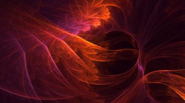 Soyut çok renkli fraktal ışık arkaplanı 3B görüntüleme