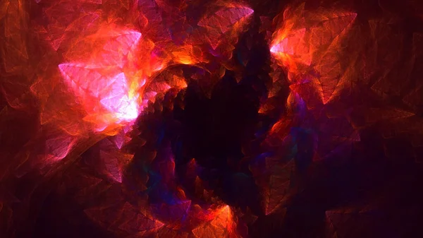 Rendering Abstrakter Mehrfarbiger Fraktaler Lichthintergrund — Stockfoto