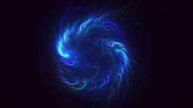 Soyut çok renkli fraktal ışık arkaplanı 3B görüntüleme