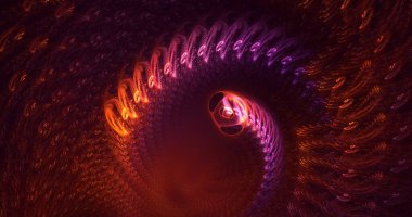 Soyut çok renkli fraktal ışık arkaplanı 3B görüntüleme