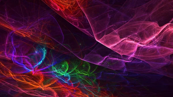 stock image 3D rendering abstract multicolor fractal light background