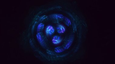 Soyut çok renkli fraktal ışık arkaplanı 3B görüntüleme