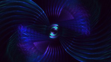 Soyut çok renkli fraktal ışık arkaplanı 3B görüntüleme