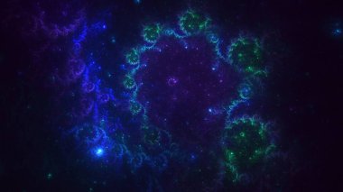 Soyut çok renkli fraktal ışık arkaplanı 3B görüntüleme