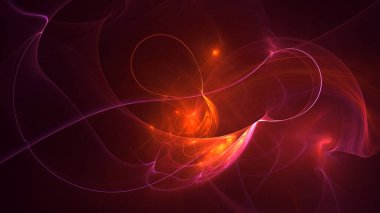 Soyut çok renkli fraktal ışık arkaplanı 3B görüntüleme