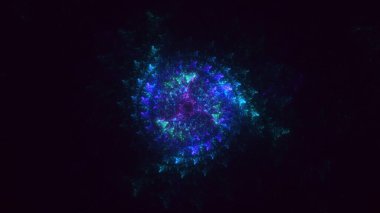 Soyut çok renkli fraktal ışık arkaplanı 3B görüntüleme
