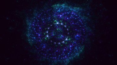 Soyut çok renkli fraktal ışık arkaplanı 3B görüntüleme