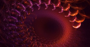 Soyut çok renkli fraktal ışık arkaplanı 3B görüntüleme