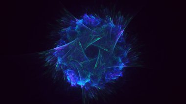 Soyut çok renkli fraktal ışık arkaplanı 3B görüntüleme