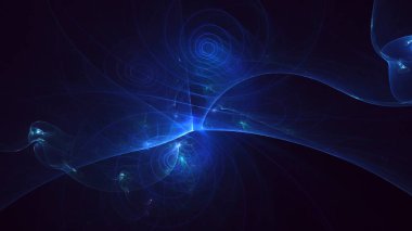 Soyut çok renkli fraktal ışık arkaplanı 3B görüntüleme