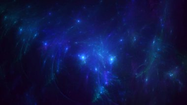 Soyut çok renkli fraktal ışık arkaplanı 3B görüntüleme