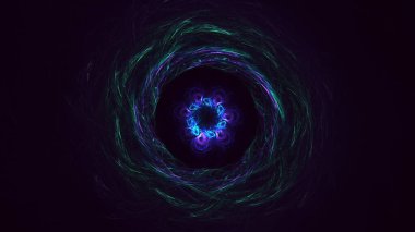 Soyut çok renkli fraktal ışık arkaplanı 3B görüntüleme