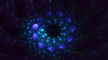 3B soyut yuvarlak ışık arkaplanı oluşturma