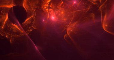 Soyut çok renkli fraktal ışık arkaplanı 3B görüntüleme