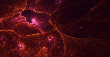 Soyut çok renkli fraktal ışık arkaplanı 3B görüntüleme