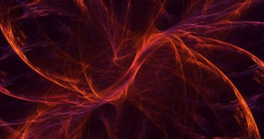 Soyut çok renkli fraktal ışık arkaplanı 3B görüntüleme