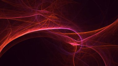 Soyut çok renkli fraktal ışık arkaplanı 3B görüntüleme