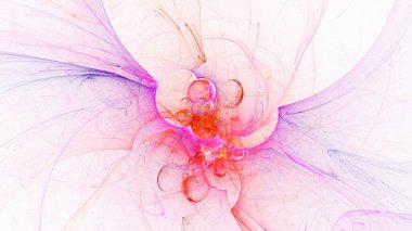 Soyut çok renkli fraktal ışık arkaplanı 3B görüntüleme