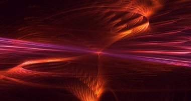 Soyut çok renkli fraktal ışık arkaplanı 3B görüntüleme