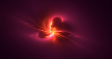 Soyut çok renkli fraktal ışık arkaplanı 3B görüntüleme