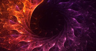 Soyut çok renkli fraktal ışık arkaplanı 3B görüntüleme