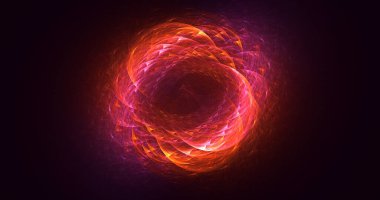 Soyut fraktal ışık arkaplanı 3 boyutlu oluşturuluyor