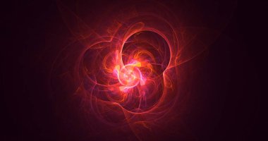Soyut fraktal ışık arkaplanı 3 boyutlu oluşturuluyor
