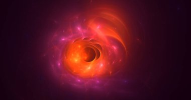 Soyut fraktal ışık arkaplanı 3 boyutlu oluşturuluyor