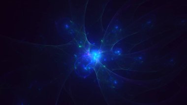 Soyut çok renkli fraktal ışık arkaplanı 3B görüntüleme