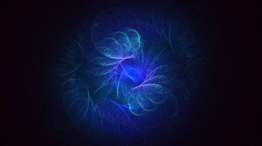 Soyut çok renkli fraktal ışık arkaplanı 3B görüntüleme