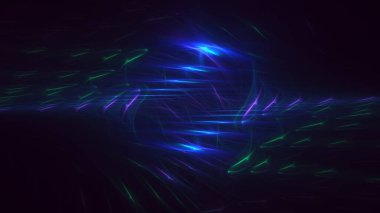 Soyut çok renkli fraktal ışık arkaplanı 3B görüntüleme