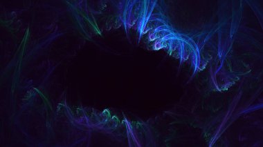 Soyut çok renkli fraktal ışık arkaplanı 3B görüntüleme