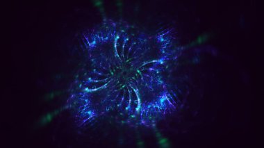 Soyut çok renkli fraktal ışık arkaplanı 3B görüntüleme