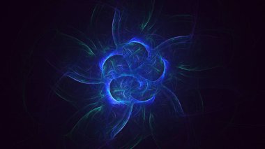 Soyut çok renkli fraktal ışık arkaplanı 3B görüntüleme