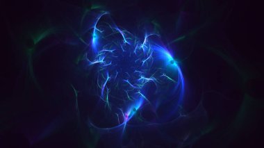 Soyut çok renkli fraktal ışık arkaplanı 3B görüntüleme