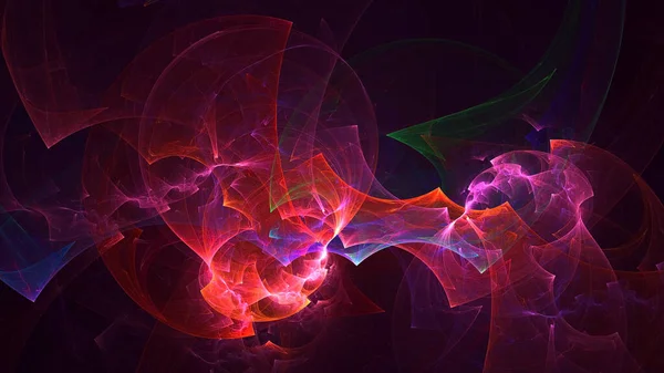 Renderização Abstrato Fundo Luz Fractal Multicolor — Fotografia de Stock