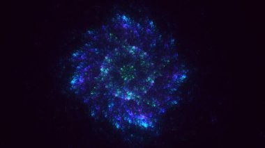 Soyut çok renkli fraktal ışık arkaplanı 3B görüntüleme