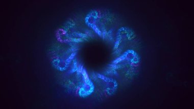Soyut çok renkli fraktal ışık arkaplanı 3B görüntüleme