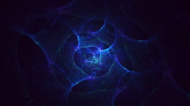 Soyut çok renkli fraktal ışık arkaplanı 3B görüntüleme