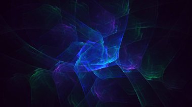 Soyut çok renkli fraktal ışık arkaplanı 3B görüntüleme